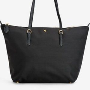 Black Lauren Ralph Lauren Keaton Extra Large Nylon Tote